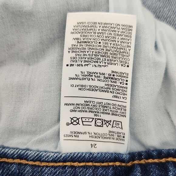 Old Navy Jeans High Rise OG Straight Size 24 Blue Denim Button Fly Western Norm - Picture 7 of 7